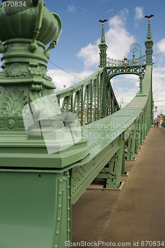 Image of freedom bridge in budapest