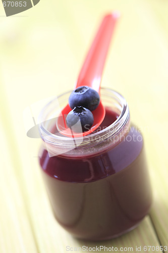 Image of baby food - blueberries