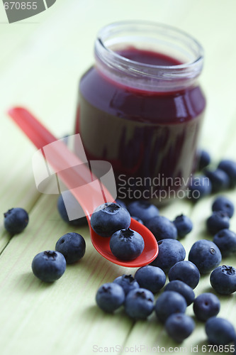 Image of baby food - blueberries