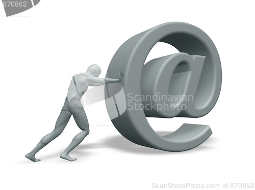 Image of man pushes email alias