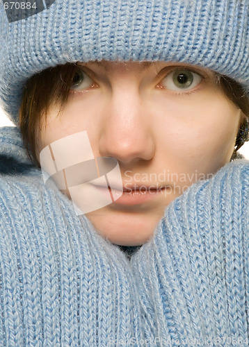 Image of beautiful woman close-up portrait