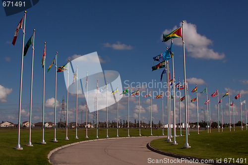 Image of Pathway with flags