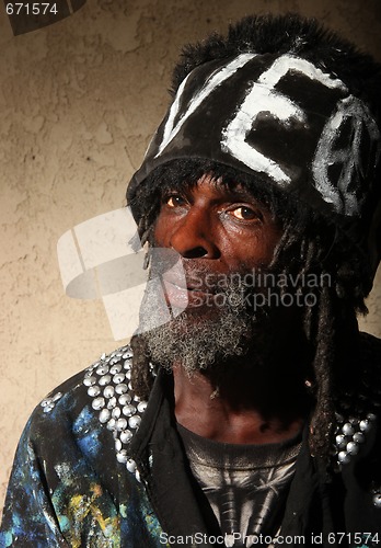 Image of Portrait of a Transient  Homeless African American Man