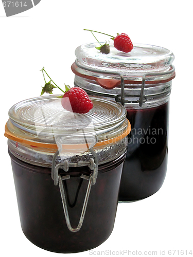 Image of isolated raspberry jam