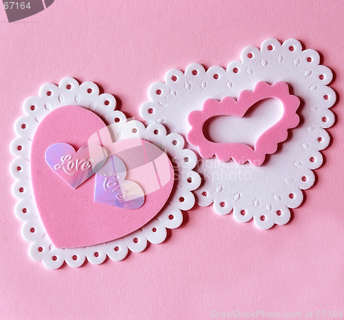 Image of Pink and White Hearts