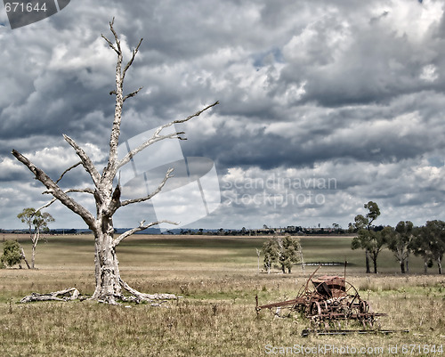 Image of storm coming on farm