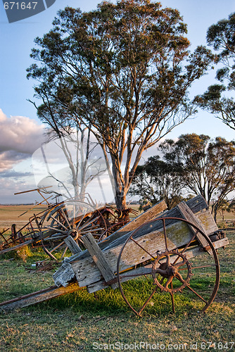 Image of old farm wagon or cart