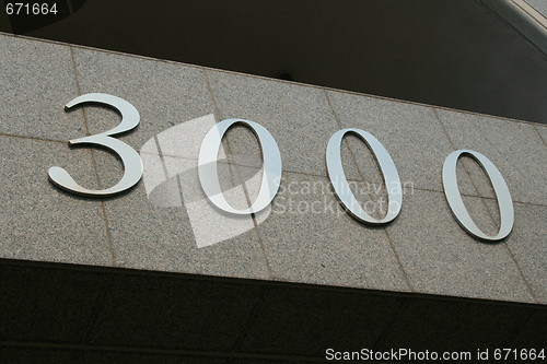 Image of Three Thousand Number Sign