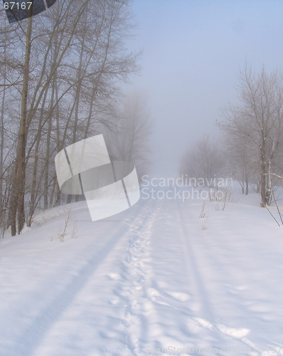 Image of Railway covered the snow