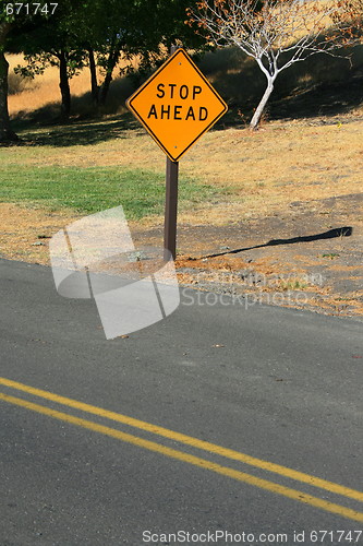 Image of Stop Ahead Road Sign