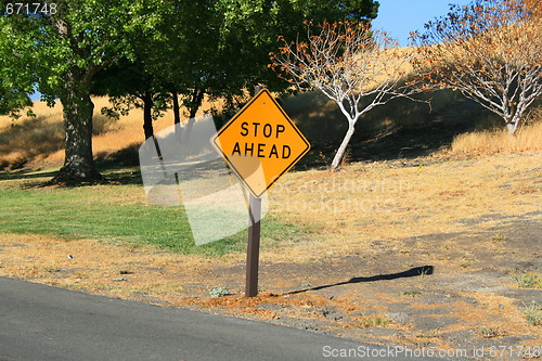 Image of Stop Ahead Road Sign