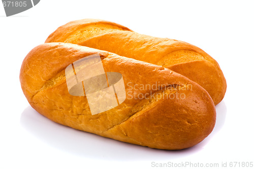 Image of Bread on white background