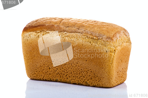 Image of Bread on white background