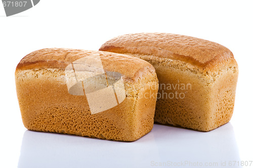 Image of Bread on white background