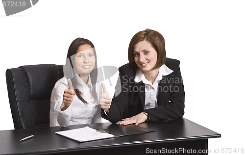 Image of Positive business colleagues