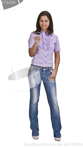 Image of Woman with mobile phone