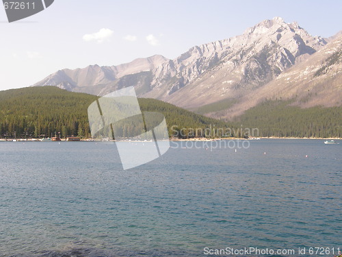 Image of Lake Minnewanka In Banff National Park In Alberta