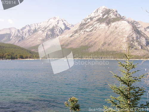 Image of Lake Minnewanka In Banff National Park In Alberta