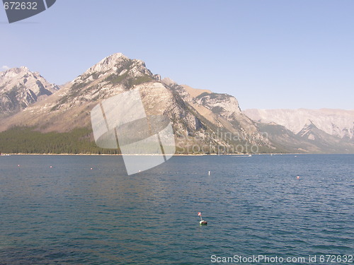 Image of Lake Minnewanka In Banff National Park In Alberta
