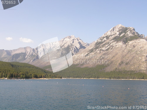 Image of Lake Minnewanka In Banff National Park In Alberta