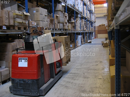 Image of Truck in warehouse