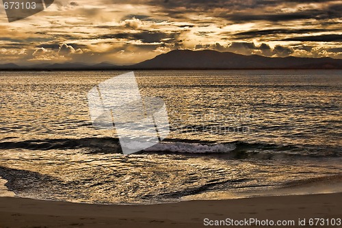 Image of beach sunset