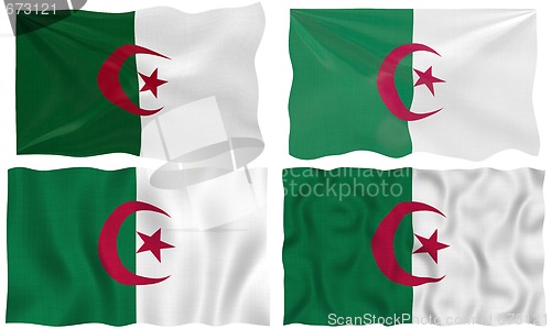 Image of four flags of algeria