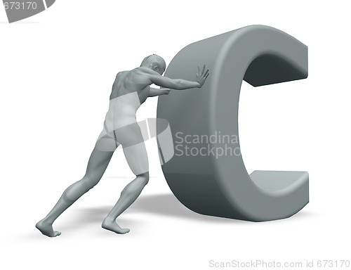 Image of man pushes C