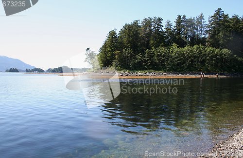 Image of Alaska Landscape with Fishermen