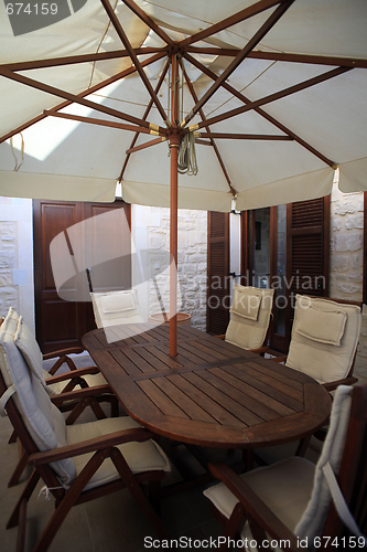 Image of Patio table at Greek villa