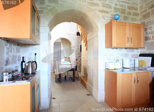 Image of Villa kitchen and dining area