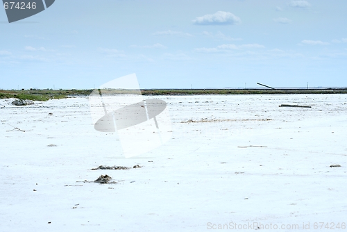 Image of salty lake Baskunchak,Russia