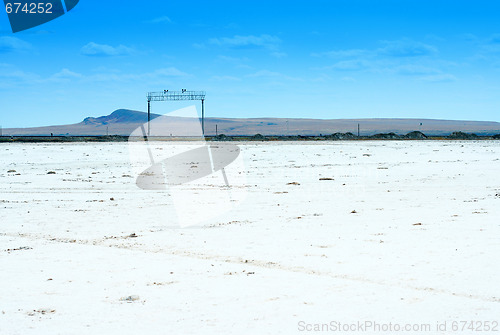 Image of salty lake Baskunchak,Russia