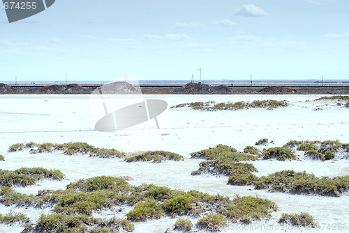 Image of salty lake Baskunchak,Russia