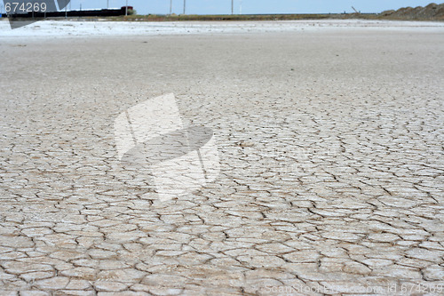 Image of salty lake Baskunchak,Russia