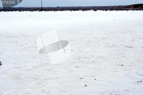 Image of salty lake Baskunchak,Russia