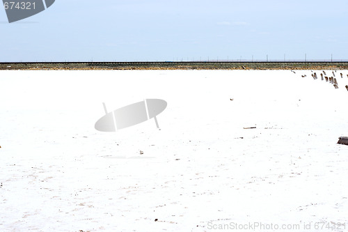 Image of salty lake Baskunchak,Russia