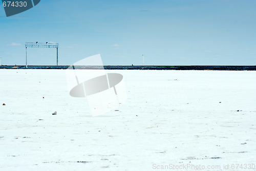 Image of salty lake Baskunchak,Russia