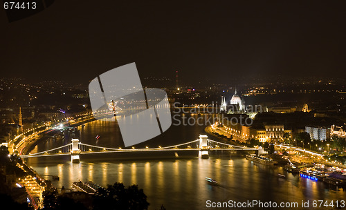 Image of budapest in the night