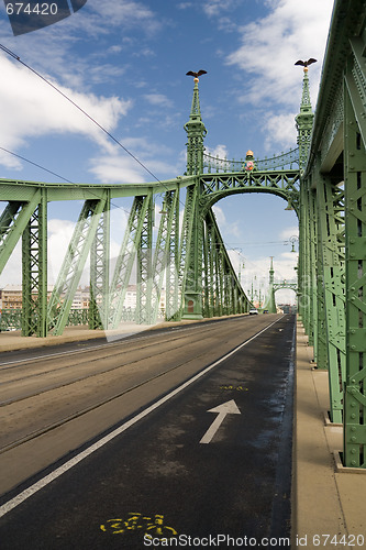 Image of freedom bridge in budapest