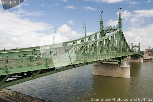 Image of freedom bridge in budapest