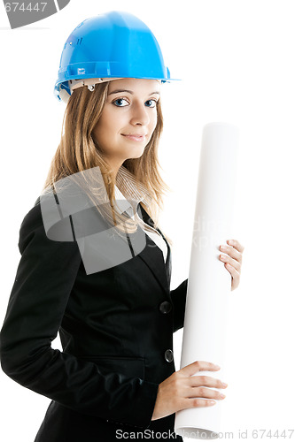 Image of Beautiful female architect