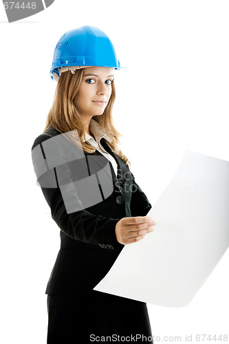 Image of Beautiful female architect