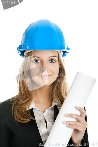 Image of Beautiful female architect
