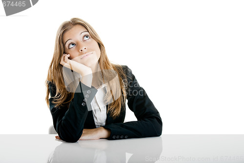 Image of Business Woman Thinking