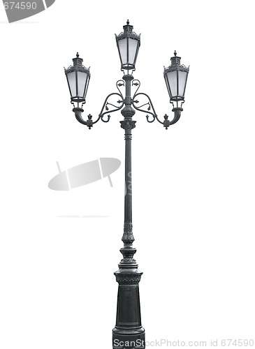 Image of Triple lamppost