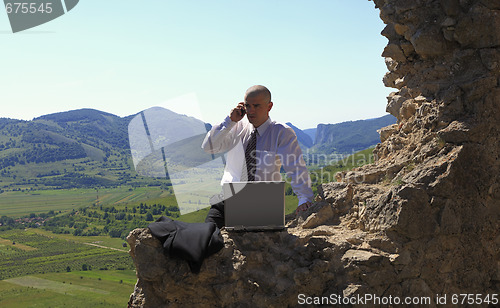 Image of Businessman outdoors