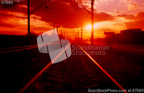 Image of railway sunset 4