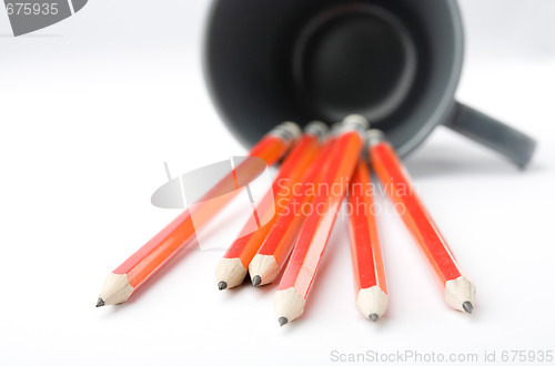 Image of Lead pencils in cup.