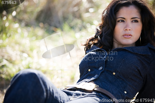 Image of Beautiful hispanic woman